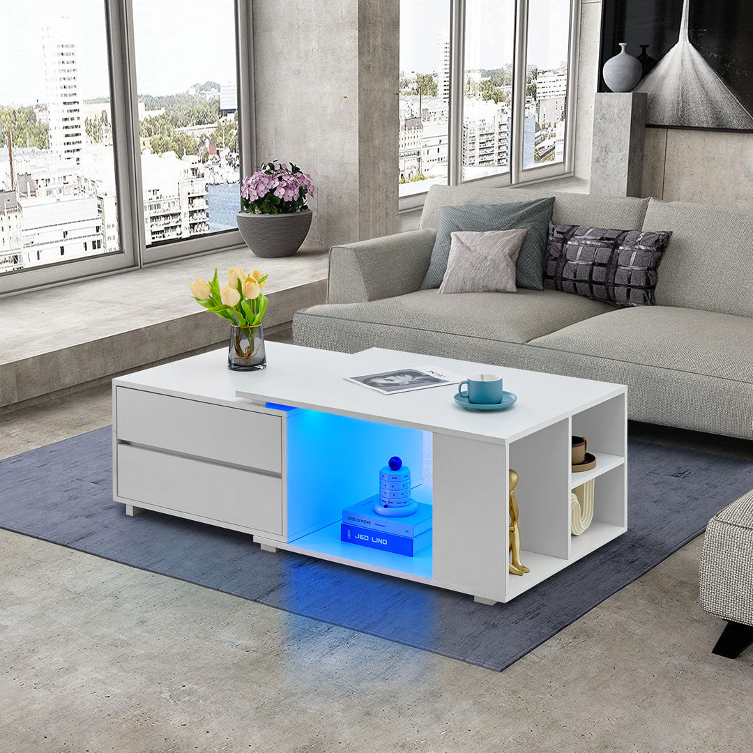 Flash Sale | Landis LED Light Stretchable Coffee Table