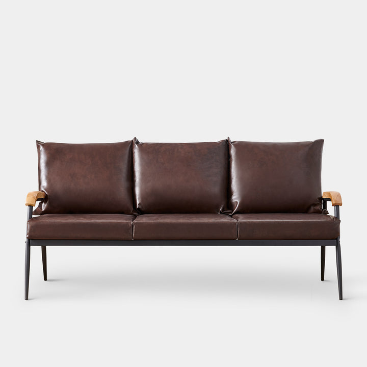 Mid-Century Modern Sofa [Dark Brown]