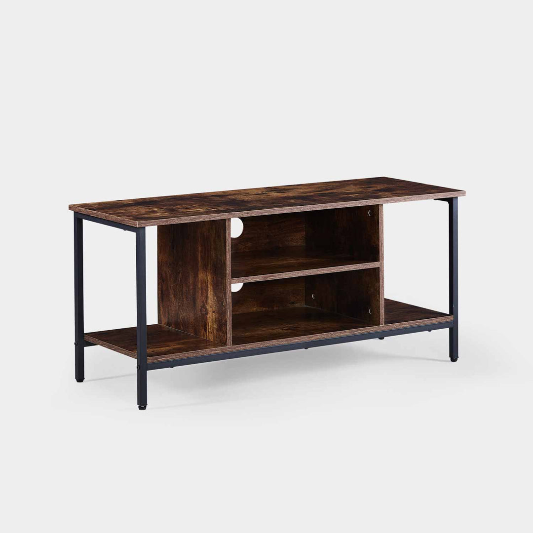 Mendez Rustic Smoked Oak Pattern TV Stand [for TVs up to 60"]