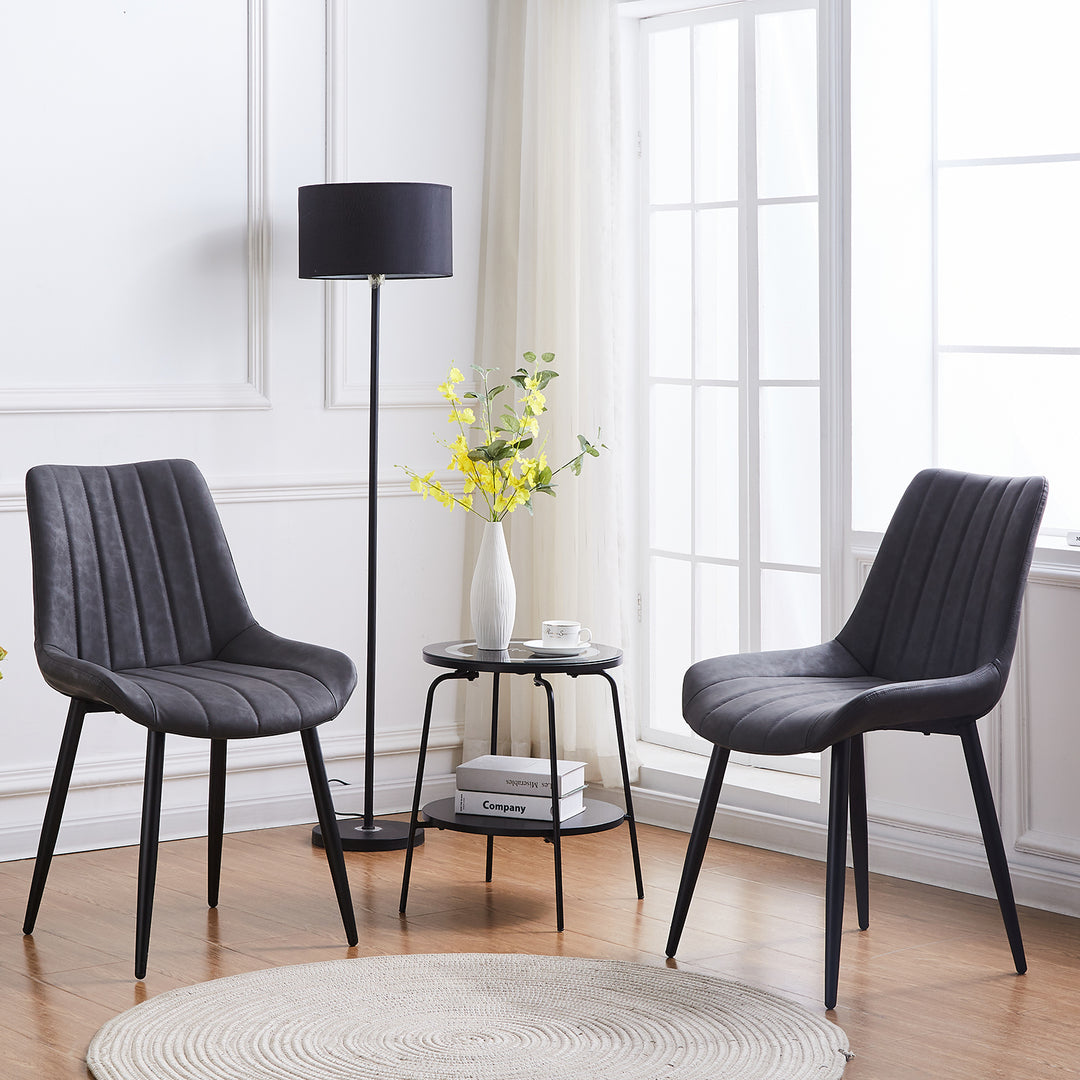 Clair Dining Chairs [Set of 2] [PU Leather]