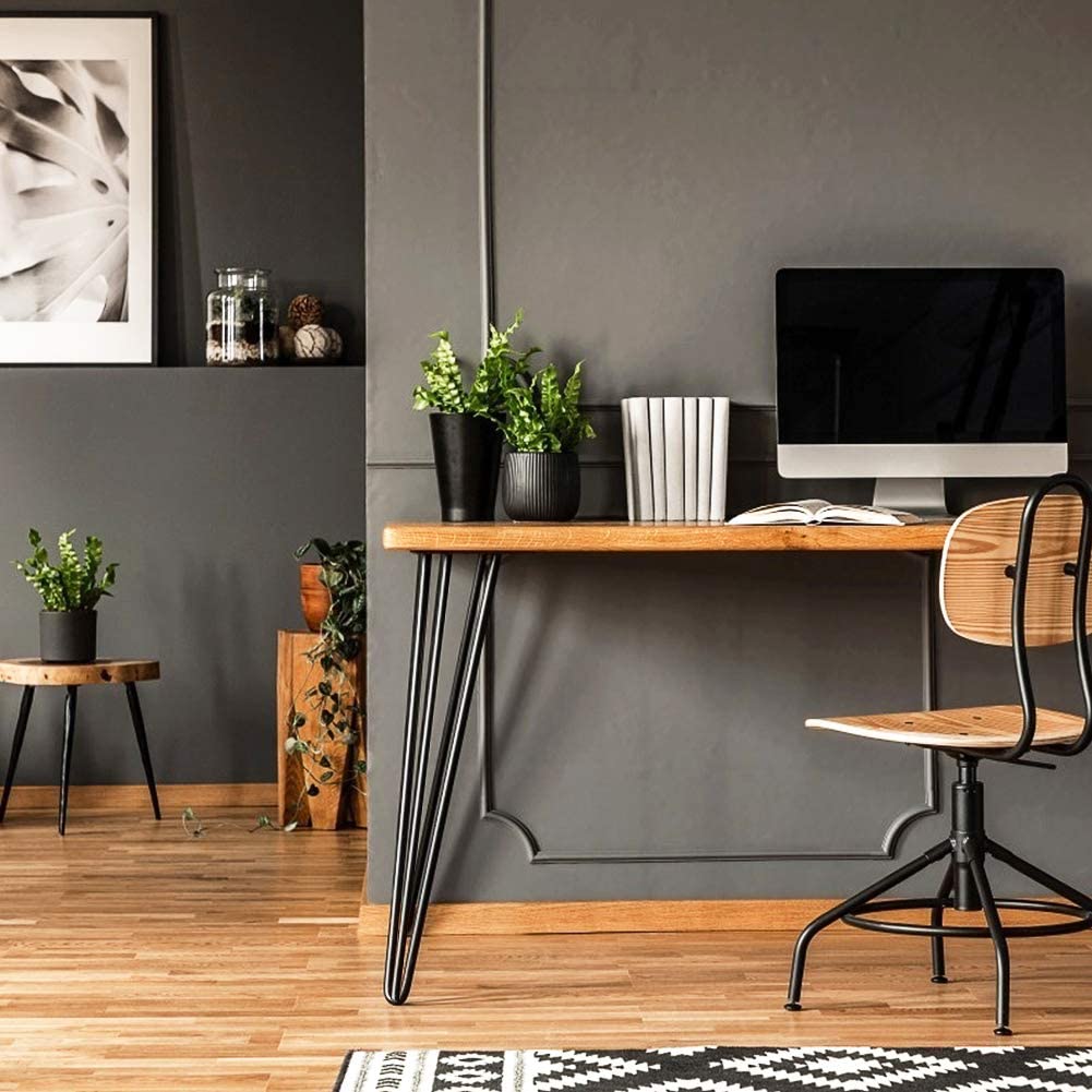 Black Hairpin Desk Legs [10cm-72cm] [4PCS]