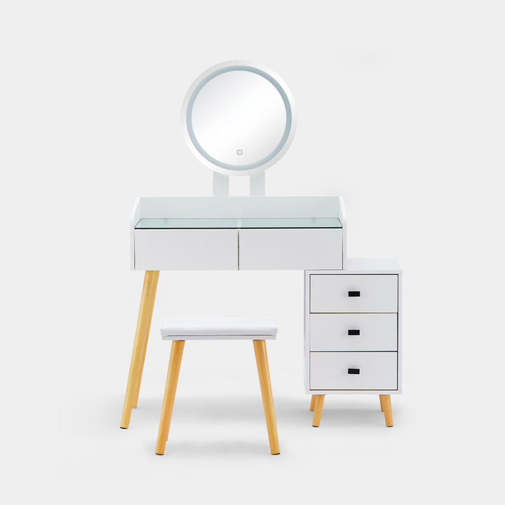 Marilee Smart LED Touch Vanity Dressing Table Set