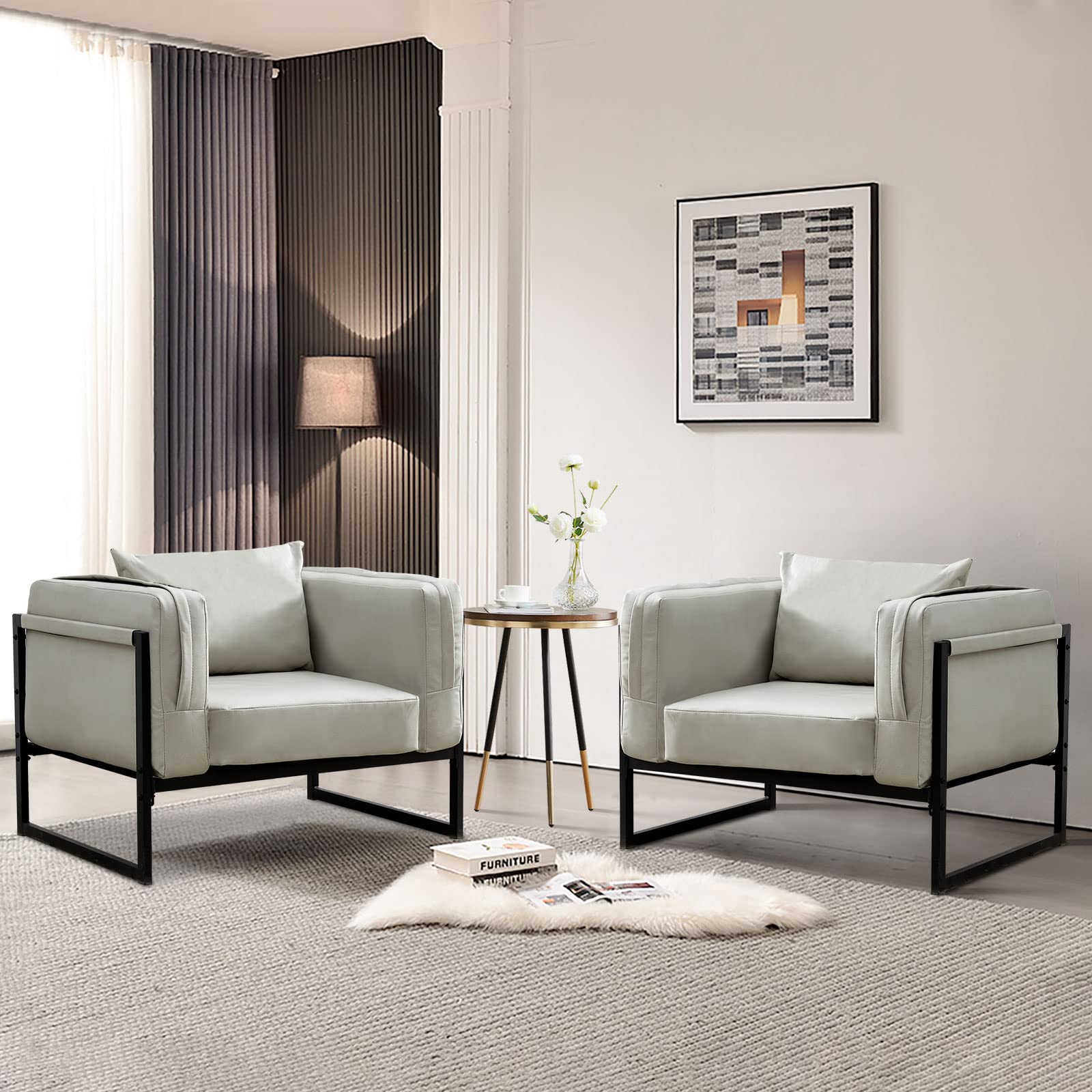 Off white best sale faux leather sofa