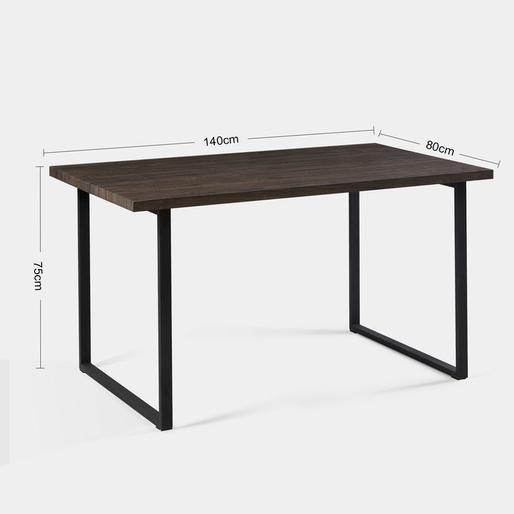 Mattoon Wood Color Rectangle Dining Table [MDF Panel]