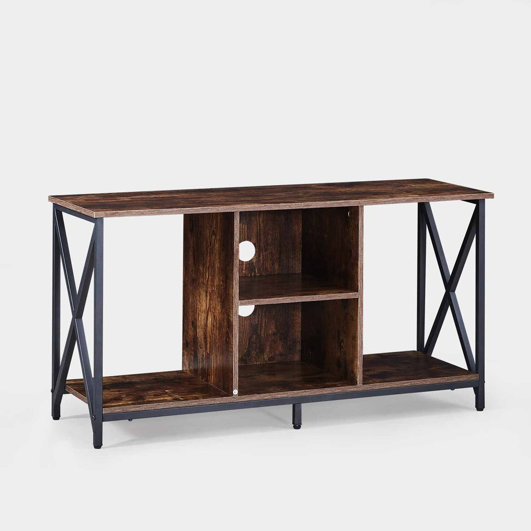 Mcquaid Rustic Smoked Oak Pattern TV Stand [for TVs up to 55"]