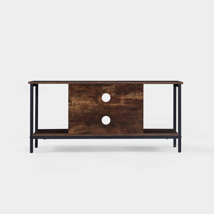 Mendez Rustic Smoked Oak Pattern TV Stand [for TVs up to 60"]