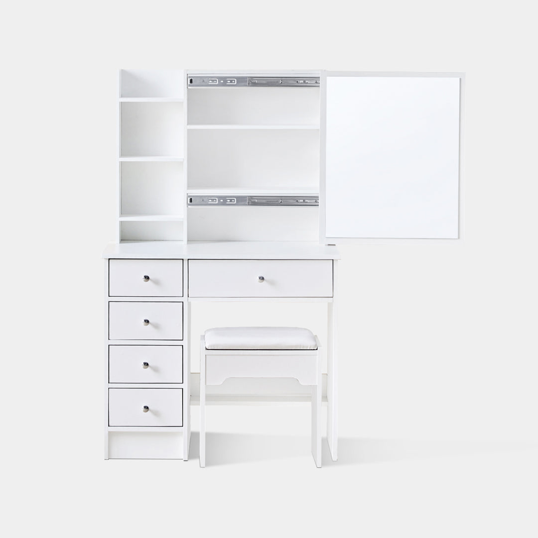 Amya Dressing Table Set [Sliding Mirror]