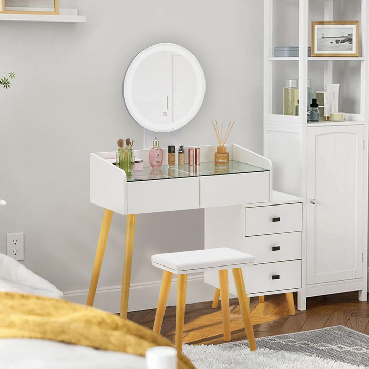 Marilee Smart LED Touch Vanity Dressing Table Set [Stool Included]