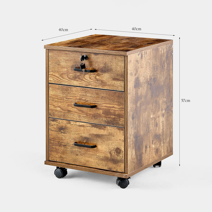 Mobiler Aktenschrank Edene [3 Schubladen]