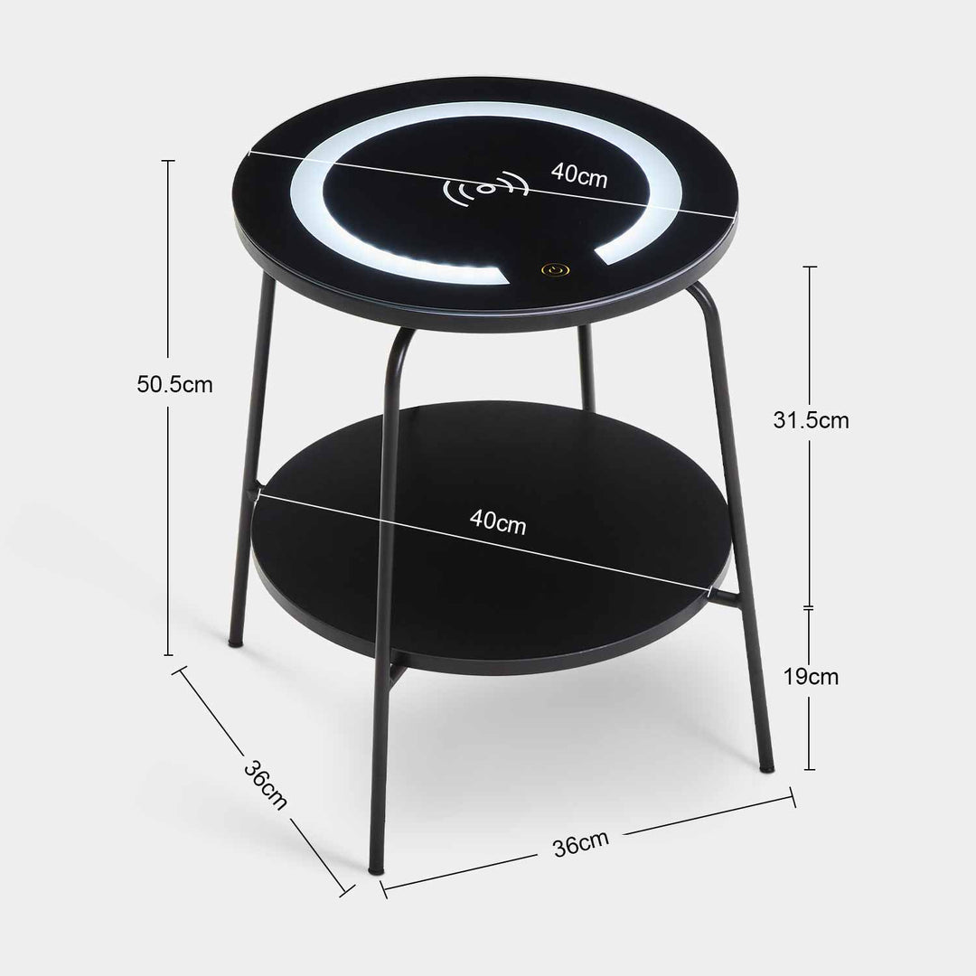 Jayde Minimalism Smart LED Touch Bedside Table [Classic]