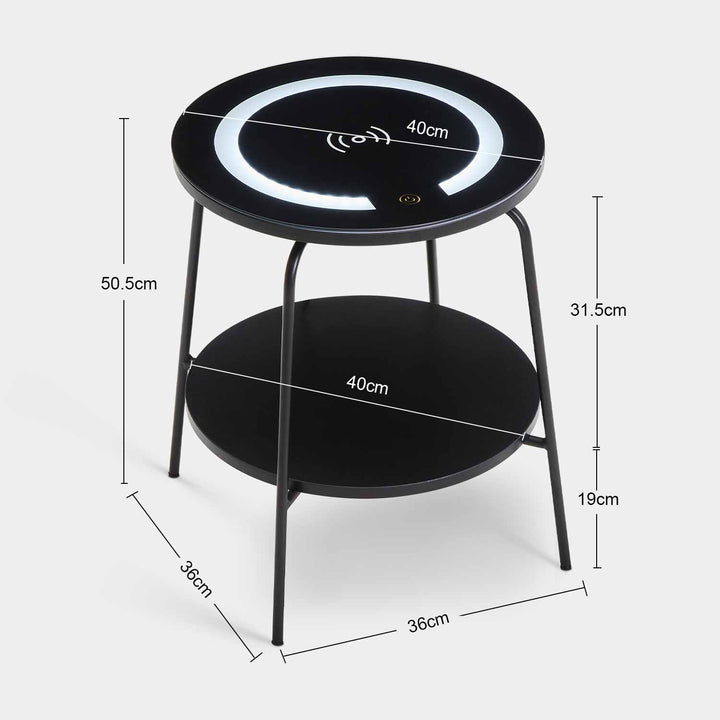Jayde Minimalism Smart LED Touch Bedside Table [Classic]