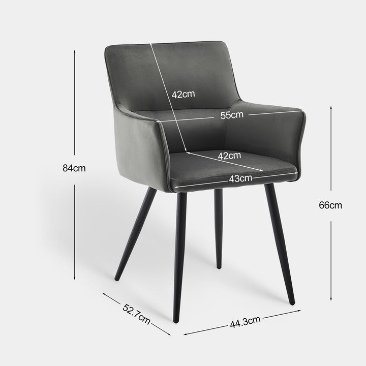 Ebern Dining Chairs [Set of 2][Velvet]