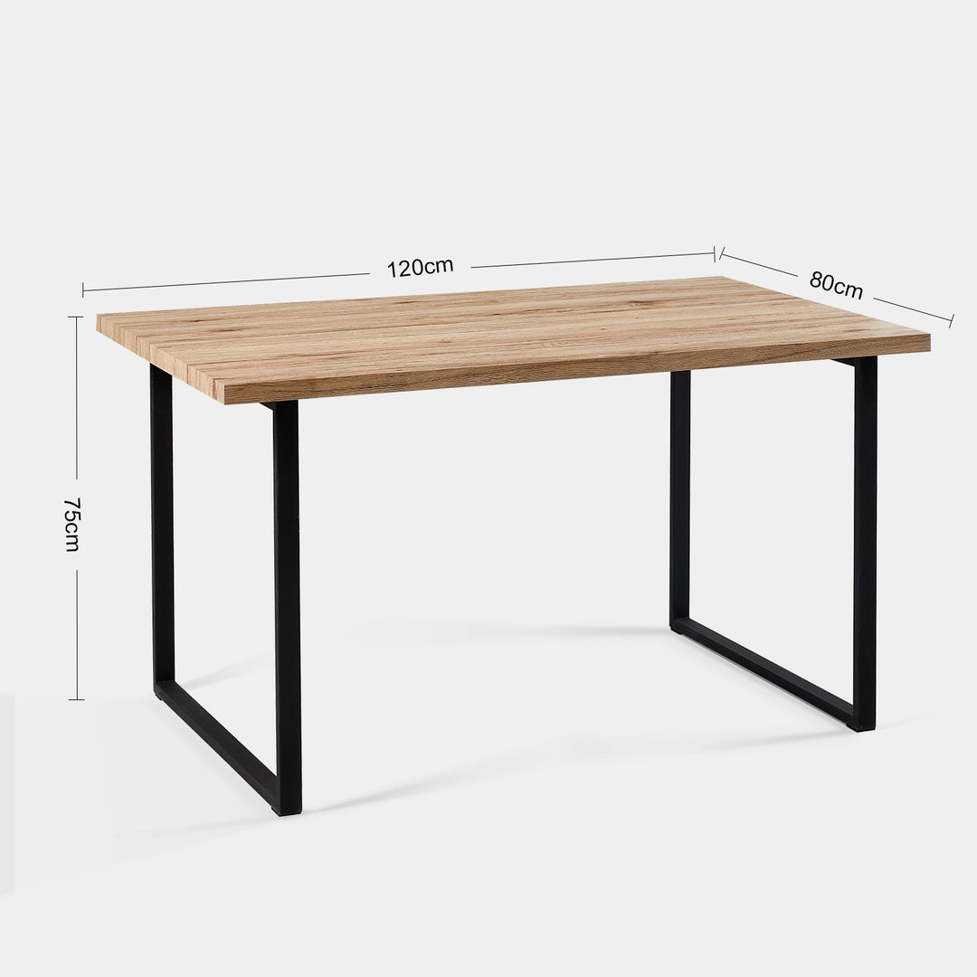 Mattoon Wood Color Rectangle Dining Table [MDF Panel]