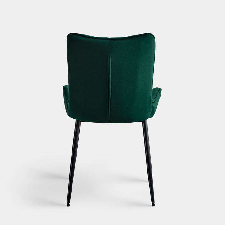 Myra Mid-Century Modern Dining Chairs [Velvet] [Set of 2]