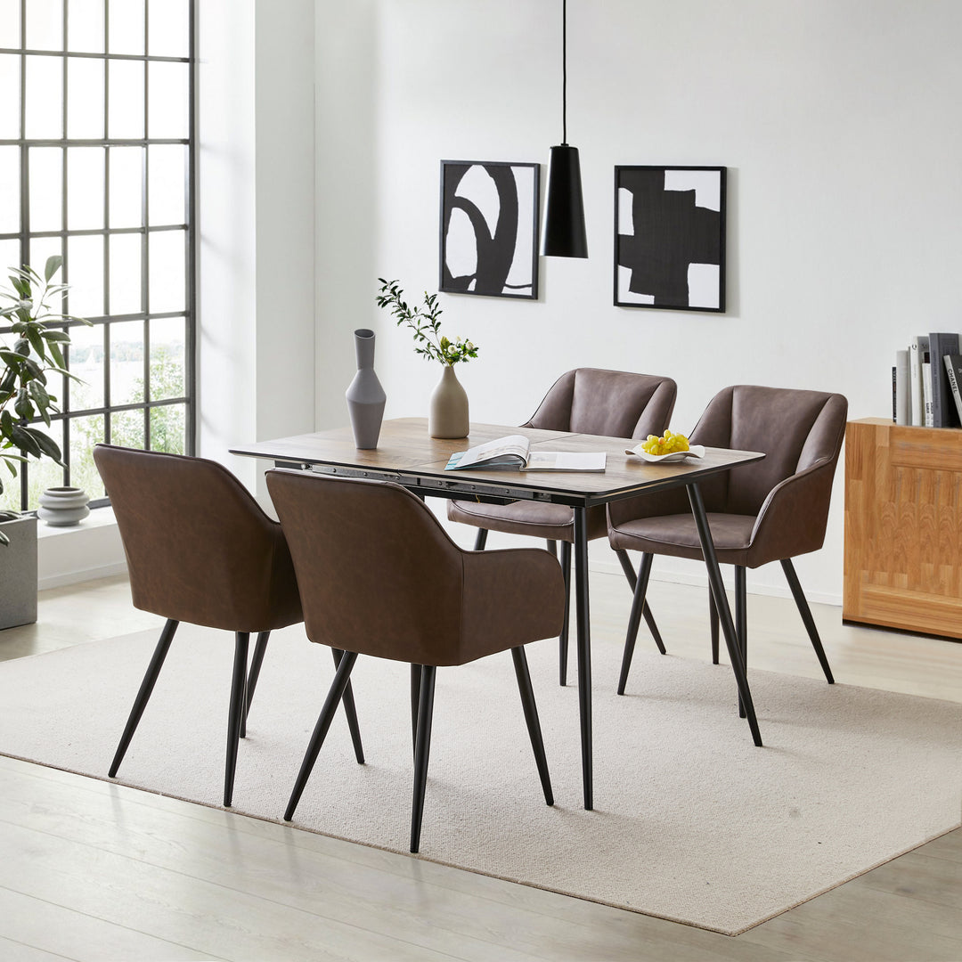 Earven Dining Chairs [Set of 2] [PU Leather]
