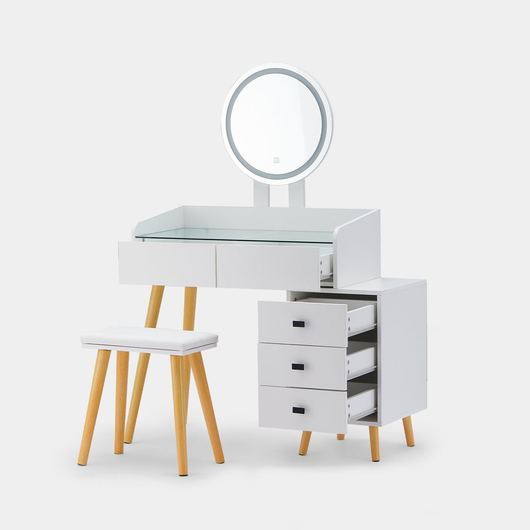 Marilee Smart LED Touch Vanity Dressing Table Set