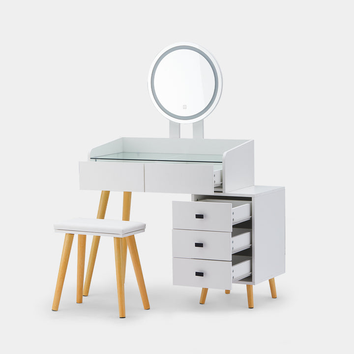 Marilee Smart LED Touch Vanity Dressing Table Set