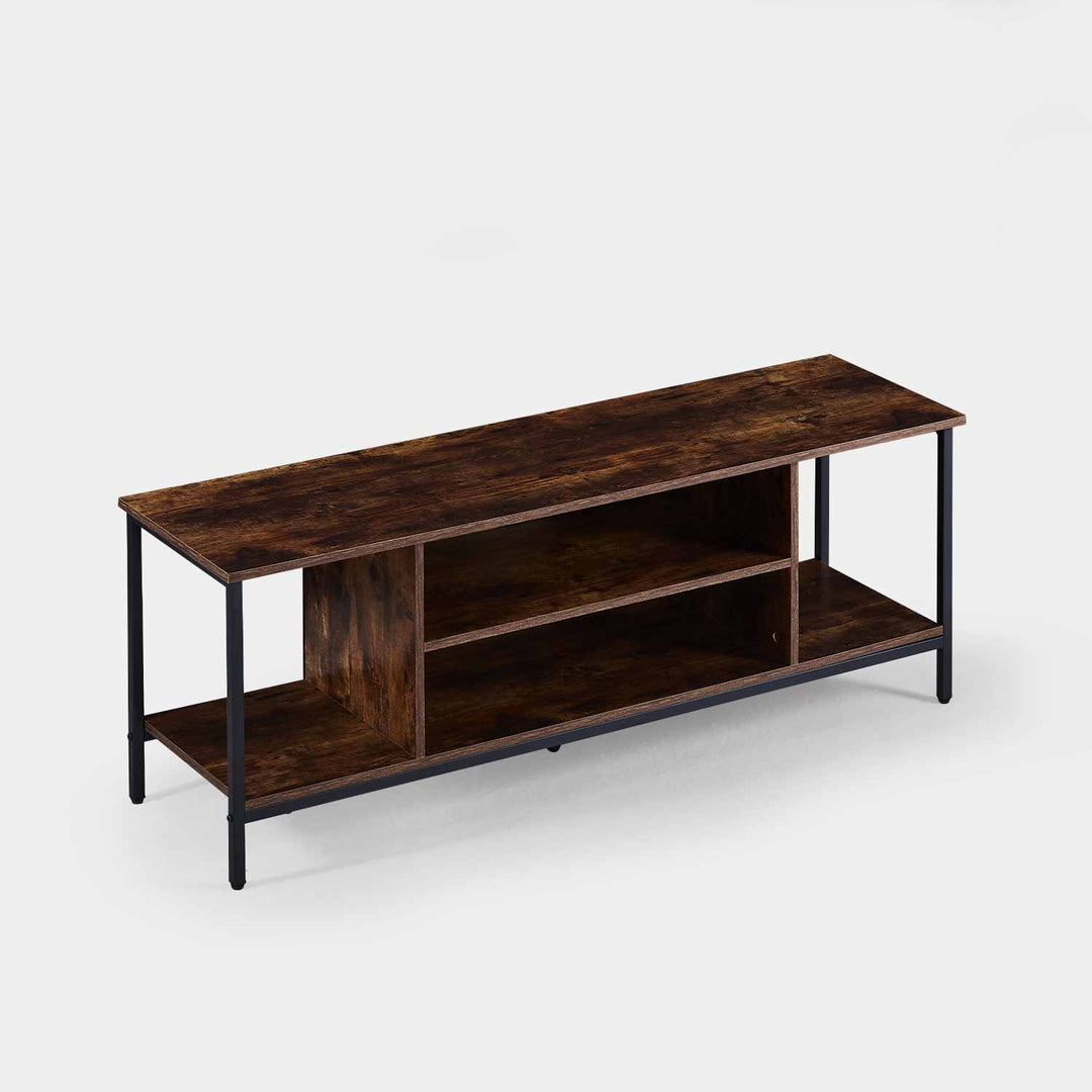 Mendez Rustic Smoked Oak Pattern TV Stand [for TVs up to 60"]