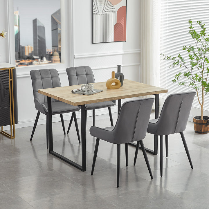 Mattoon Wood Color Rectangle Dining Table [MDF Panel]