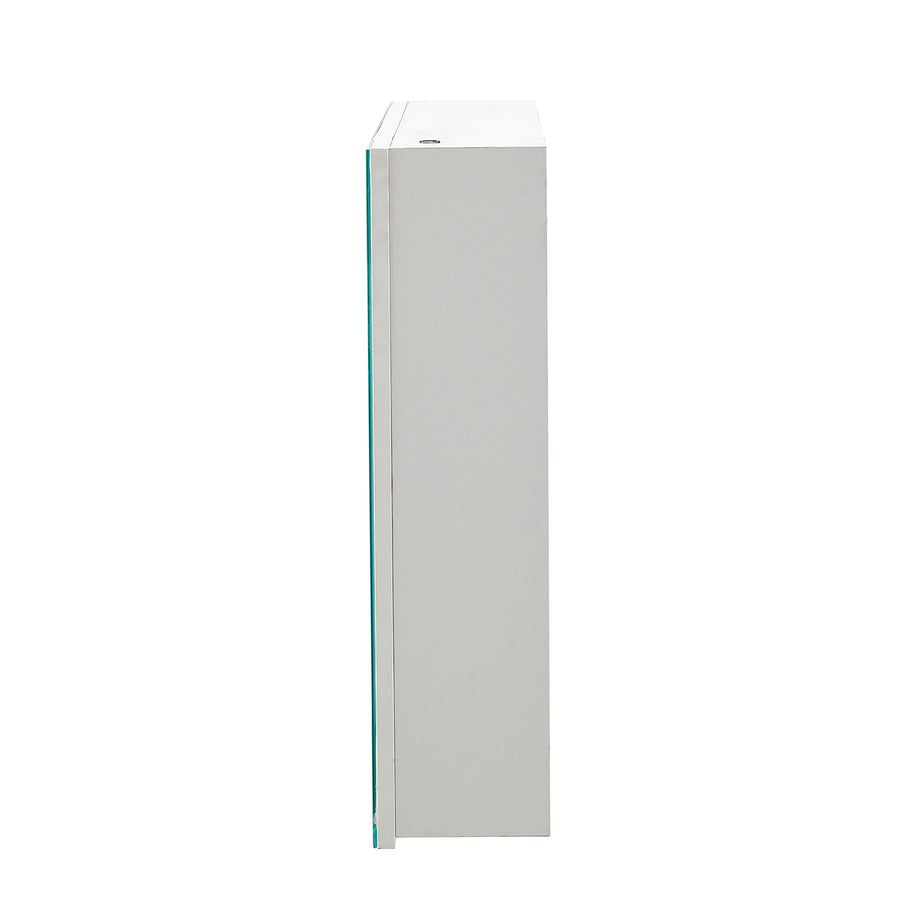 Clipop Bathroom Mirror Cabinet with Lights Wall Mounted 2 Doors Storage ...