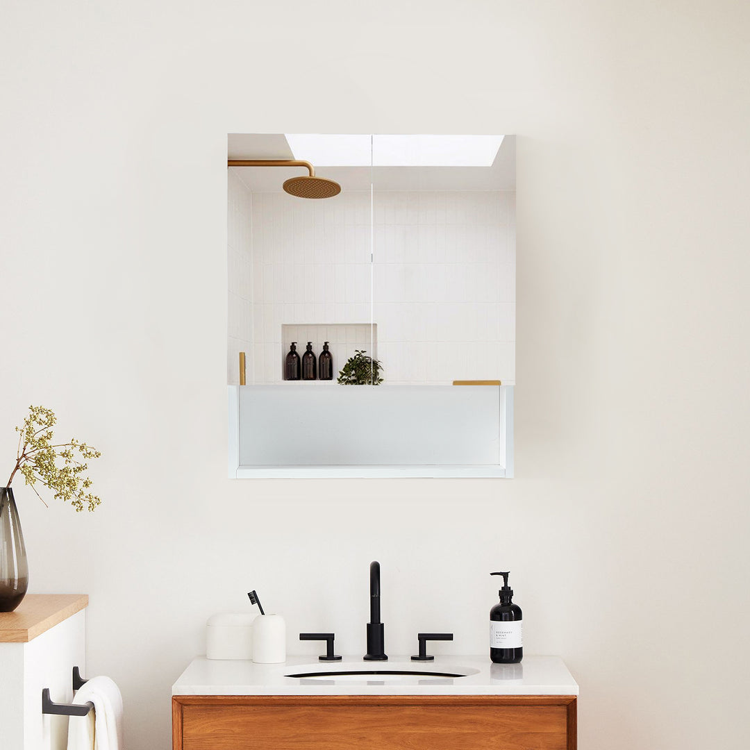 Colin Bathroom Mirror Cabinet  [2 Door 1 Shelf]