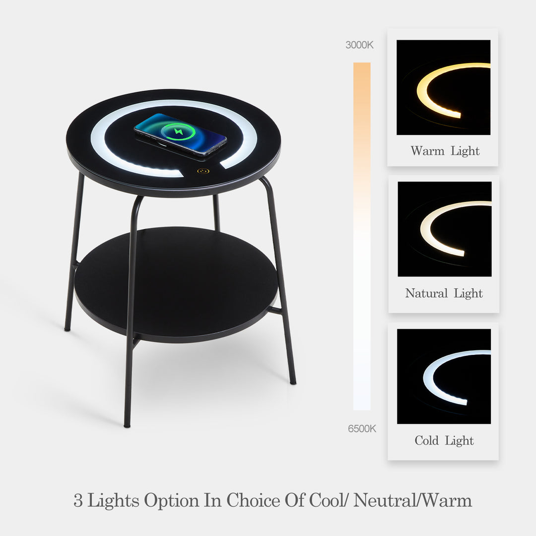 Jayde Minimalism Smart LED Touch Bedside Table [Classic]