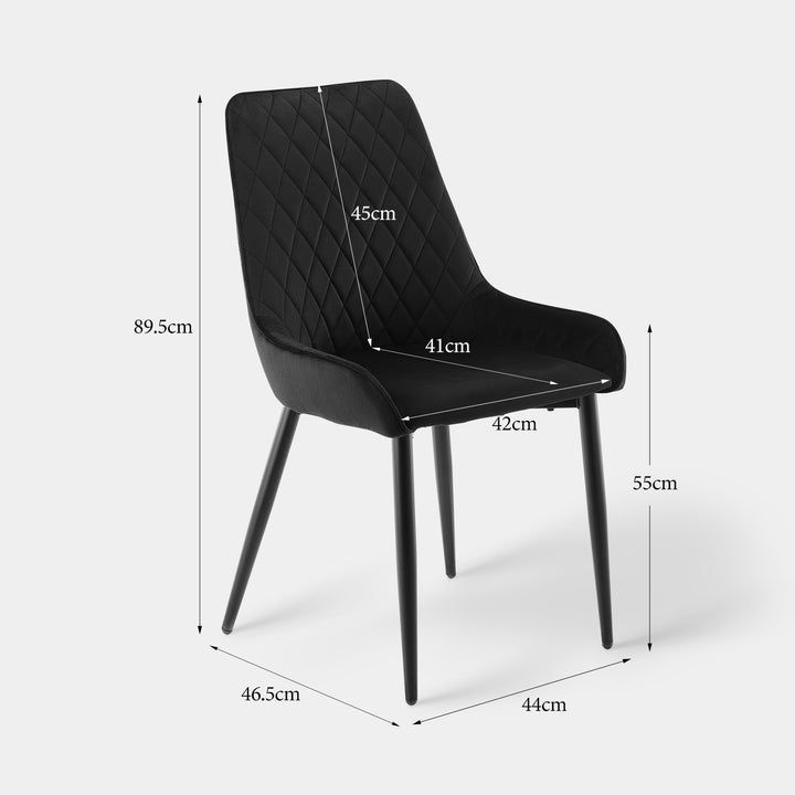 Arim Dining Chairs [Set of 2] [Velvet]