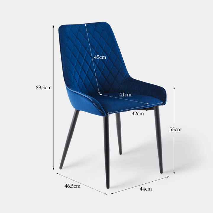 Arim Dining Chairs [Set of 2] [Velvet]