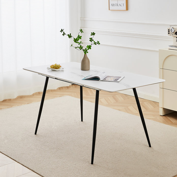 Aster Extendable Dining Table [Marble/Wood]