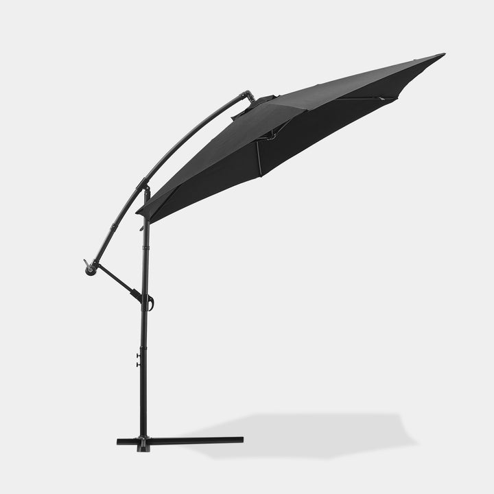 Barbara Cantilever Parasol Umbrella [3m] [Black]