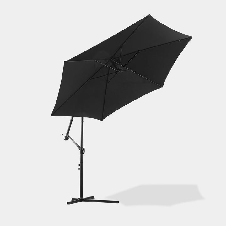 Barbara Cantilever Parasol Umbrella [3m] [Black]