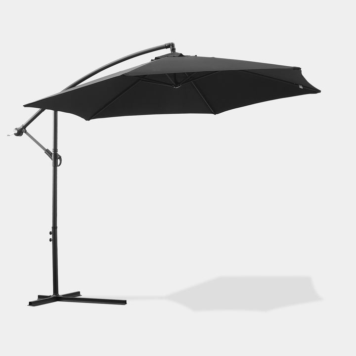 Barbara Cantilever Parasol Umbrella [3m] [Black]