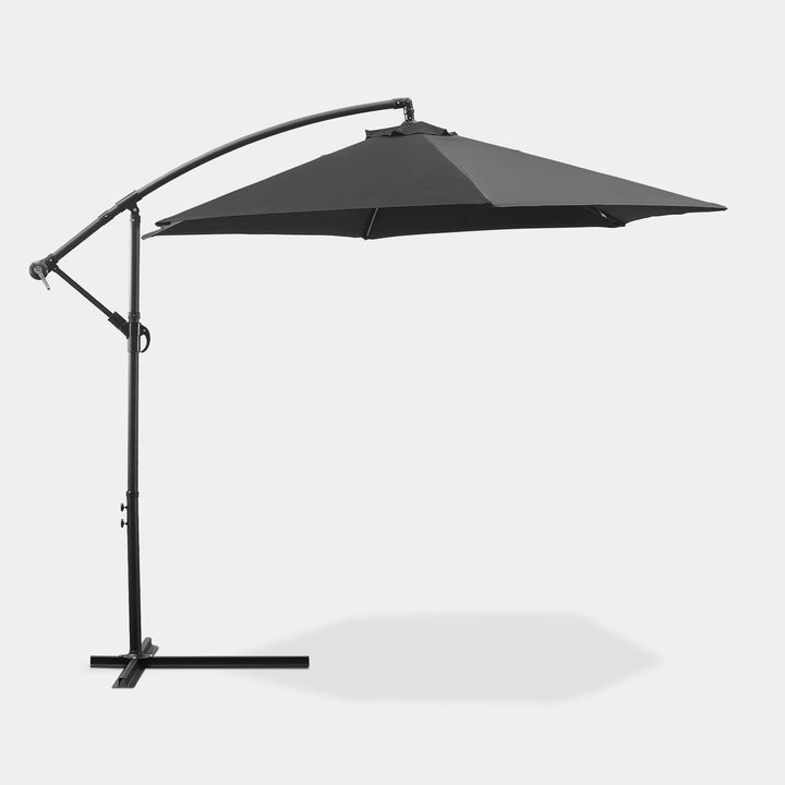 Barbara Cantilever Parasol Umbrella [3m] [Black]