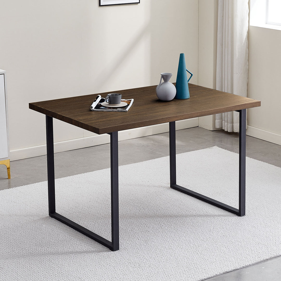 Mattoon Wood Color Rectangle Dining Table [MDF Panel]