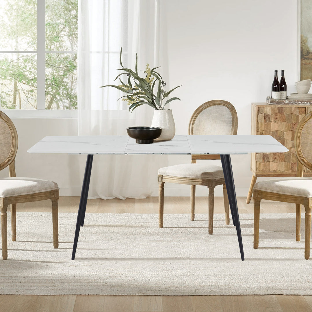 Aster Extendable Dining Table [Marble/Wood]