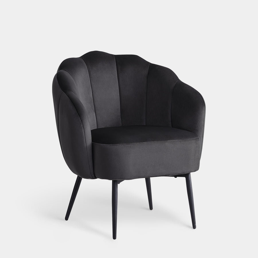 Dilara Modern Petal Accent Chair Upholstered Arm Chair | CLIPOP