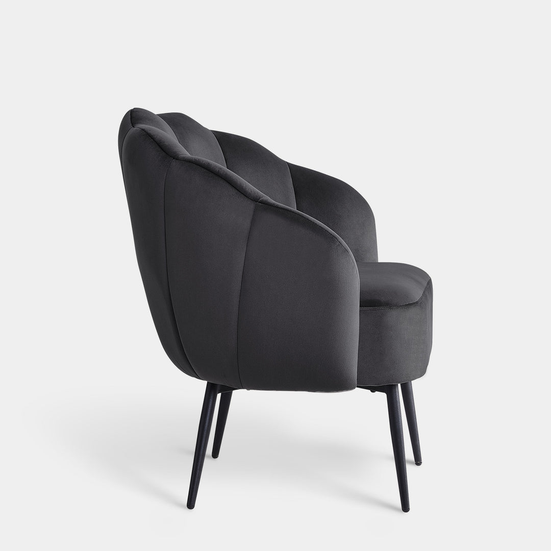Dilara Modern Petal Accent Chair Upholstered Arm Chair | CLIPOP