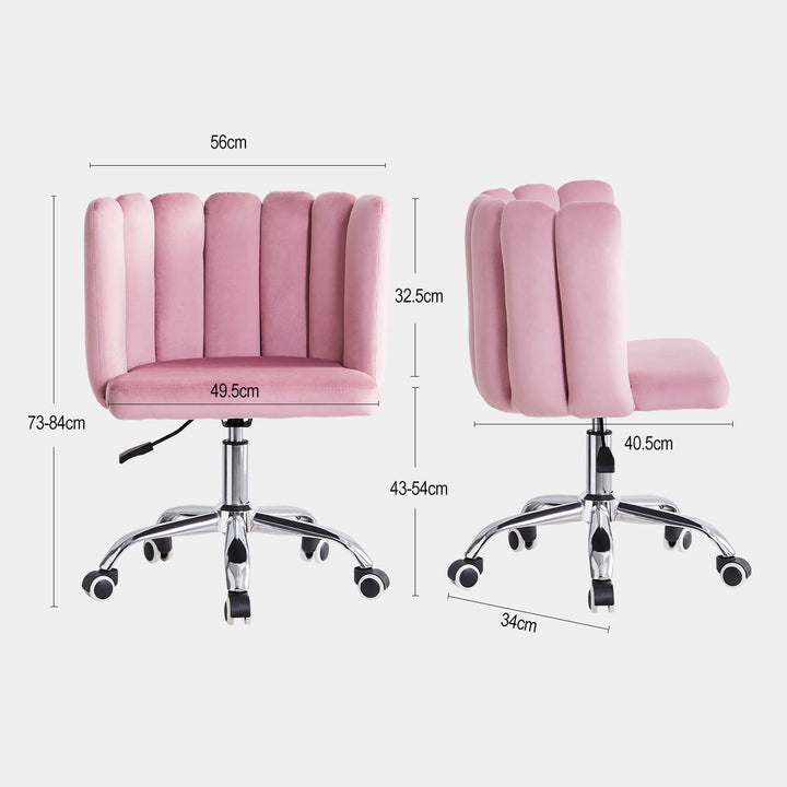 Markland Adjustable Swivel Desk Chair Home Office Velvet Seat | CLIPOP