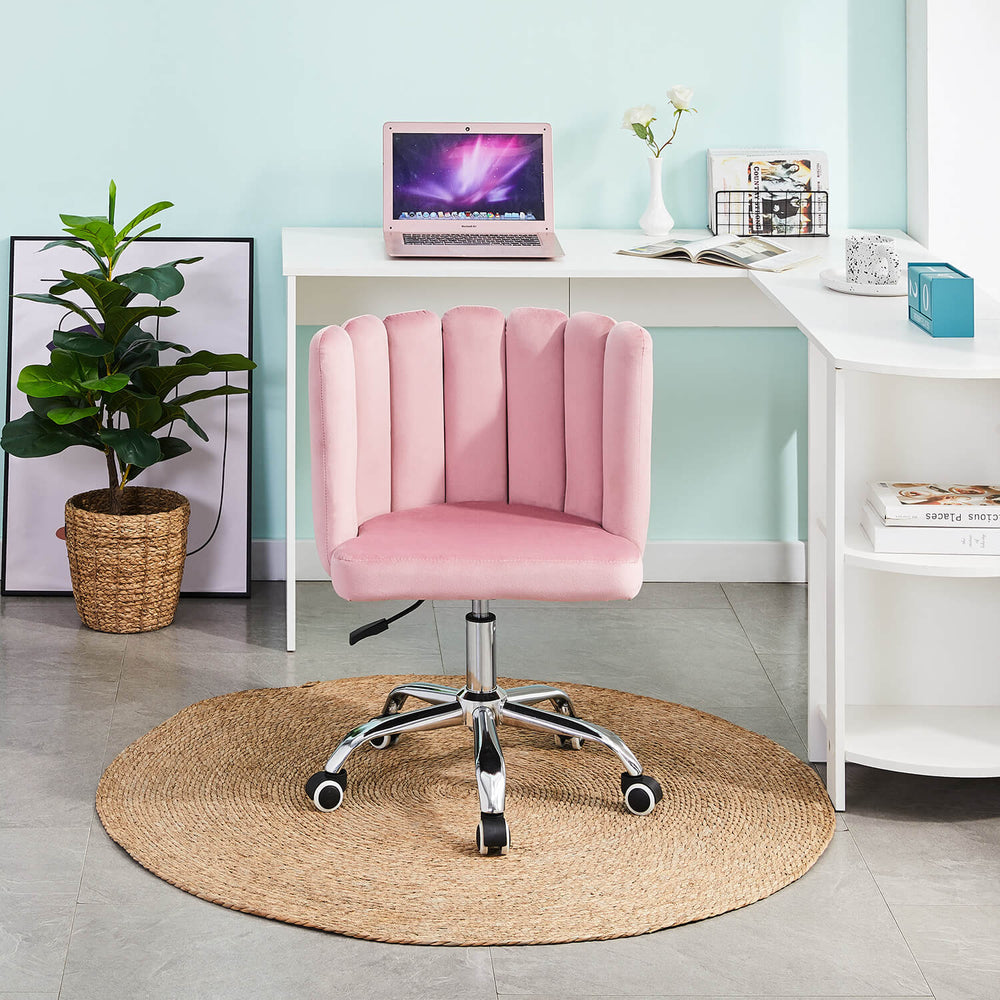 Markland Adjustable Swivel Desk Chair Home Office Velvet Seat | CLIPOP