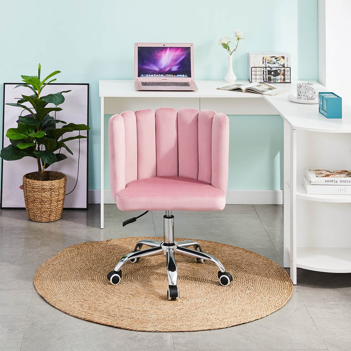 Markland Adjustable Swivel Desk Chair Home Office Velvet Seat | CLIPOP