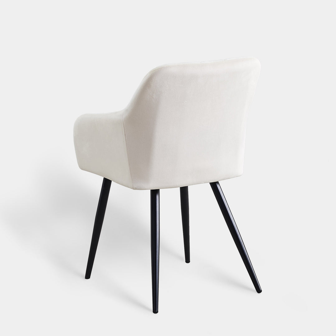 Set of 2 Moree Modern Kitchen Dining Chairs Velvet Arm Chairs | Lemroe