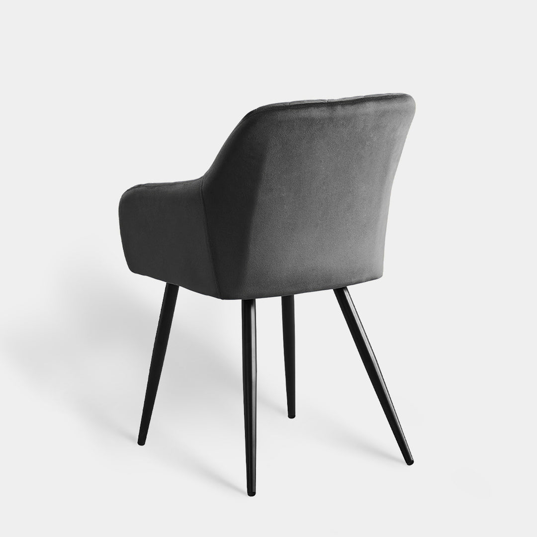 Set of 2 Moree Modern Kitchen Dining Chairs Velvet Arm Chairs | Lemroe