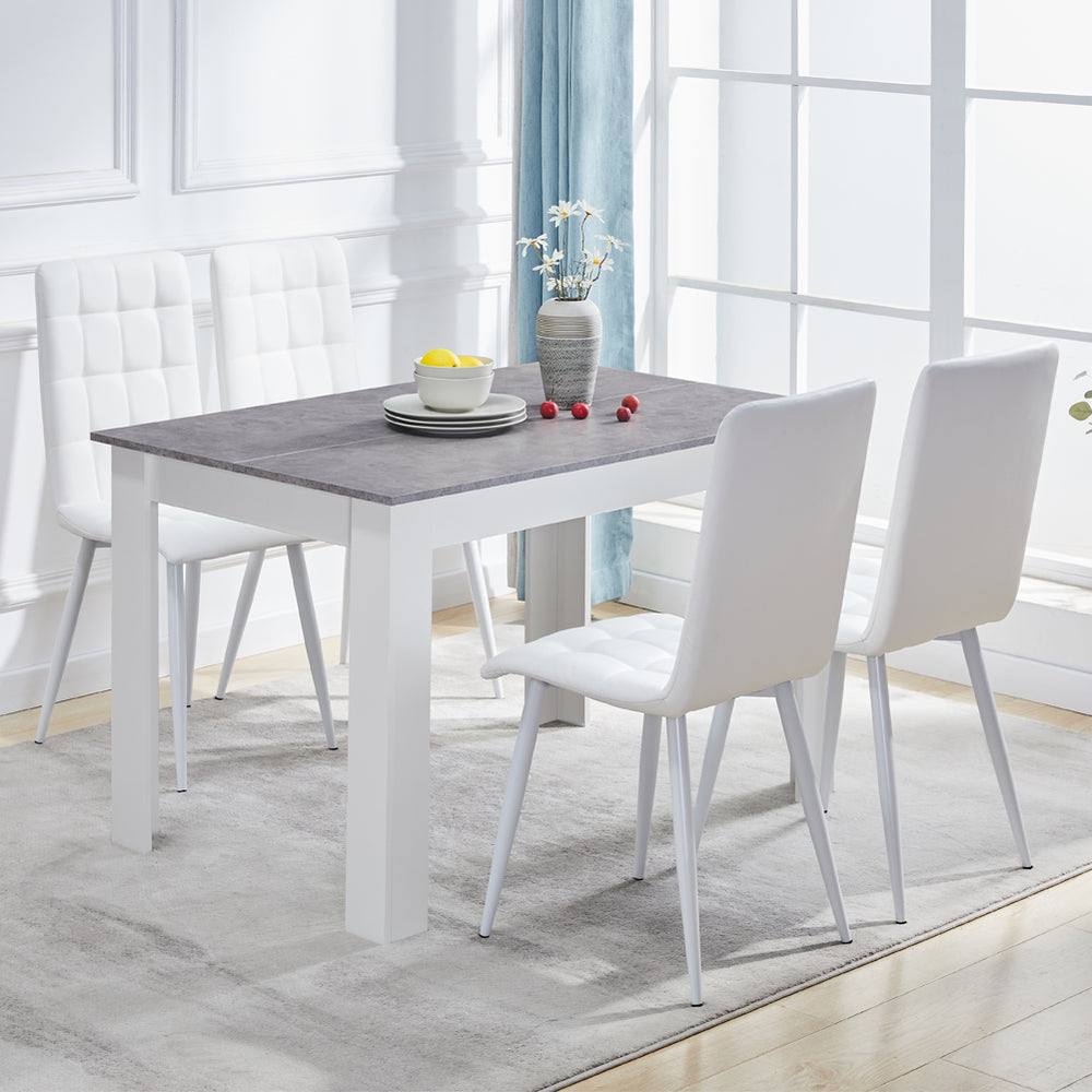 Bruce Modern Rectangle Grey Kitchen Dining Table for 4 6 Seater | CLIPOP