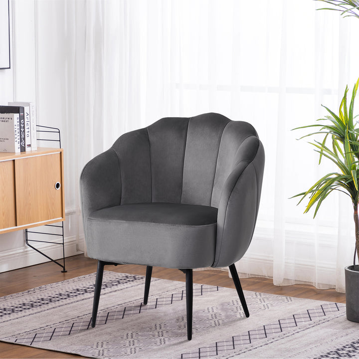 Dilara Modern Petal Accent Chair Upholstered Arm Chair | CLIPOP