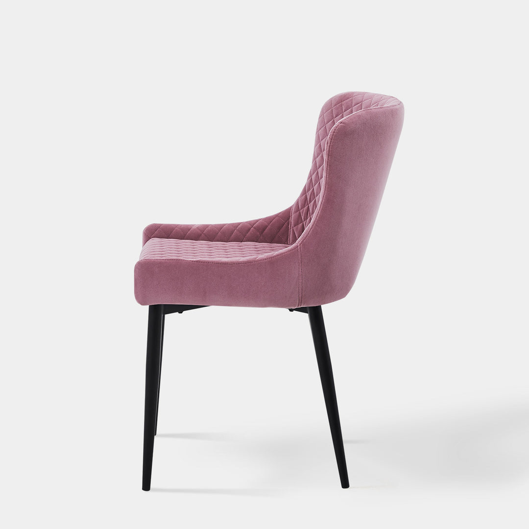 Dundas Retro Velvet Side Dining Chairs for Kitchen Lounge | CLIPOP