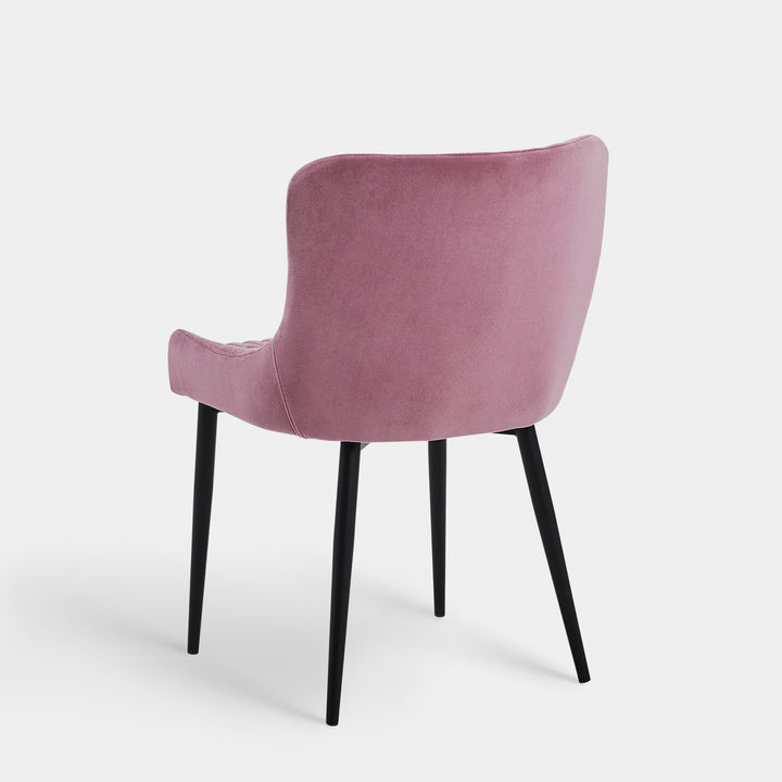 Dundas Retro Velvet Side Dining Chairs for Kitchen Lounge | CLIPOP