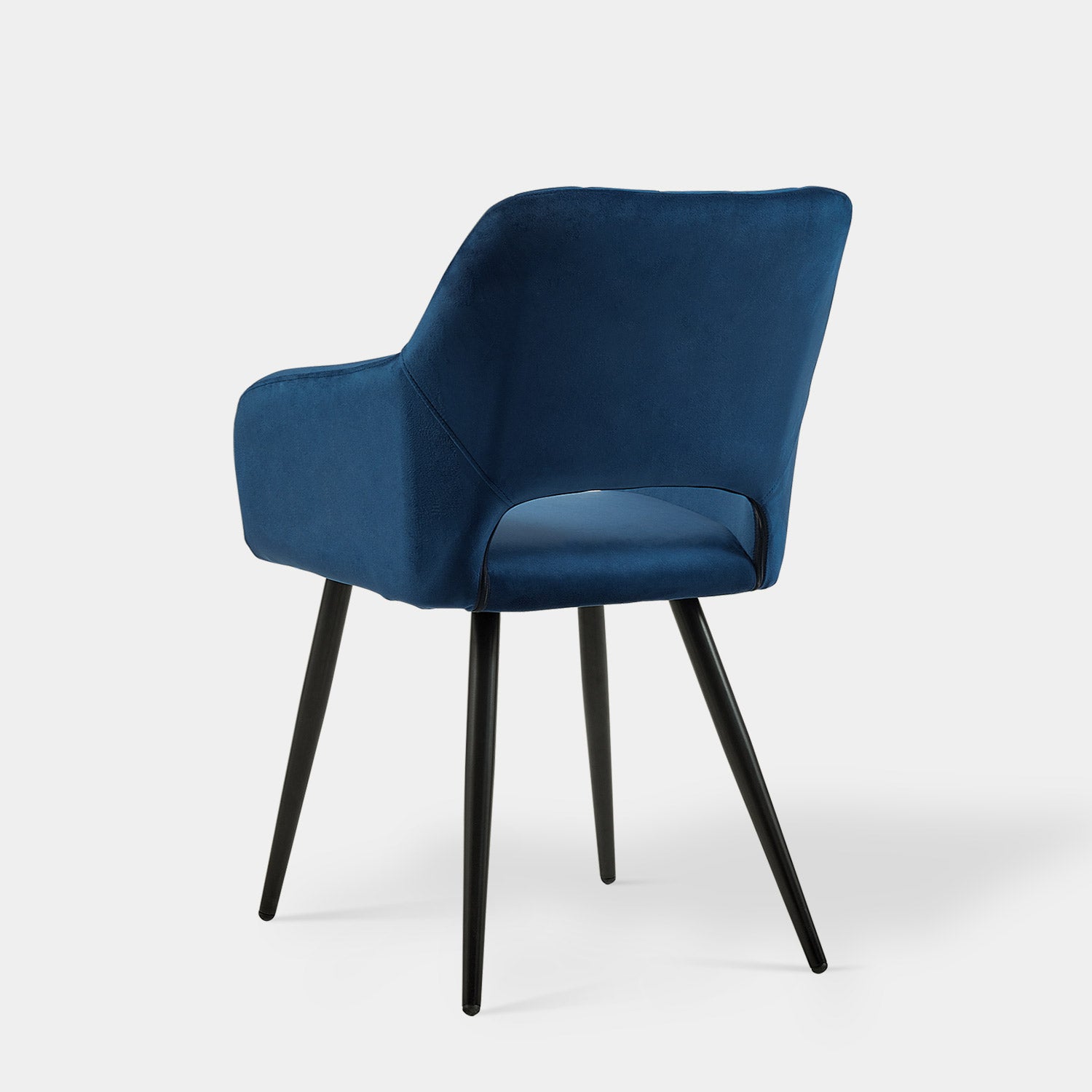 Set of 2 Modern Velvet Upholstered Open Back Dining Chairs CLIPOP