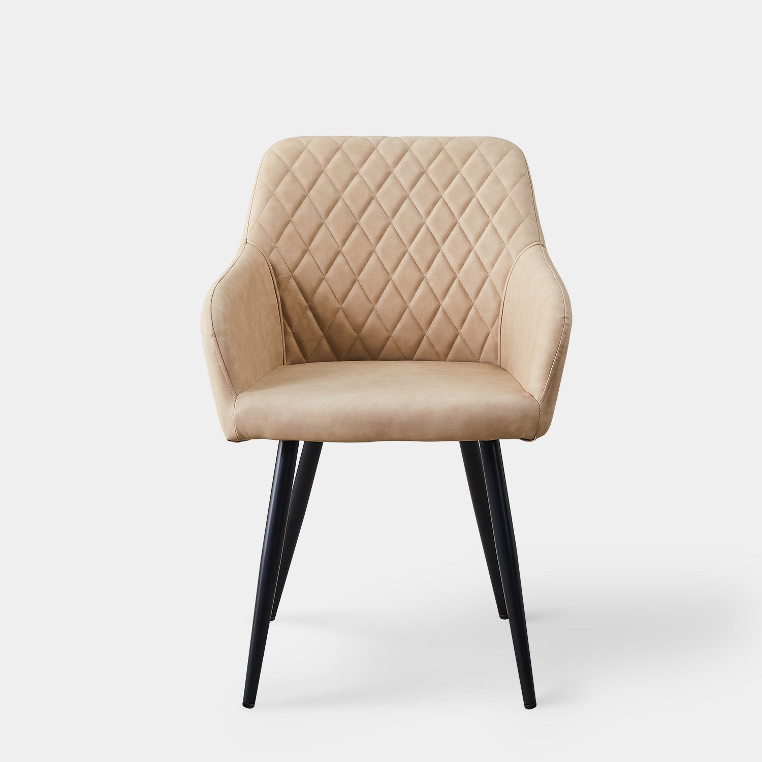 Beige leather deals accent chair