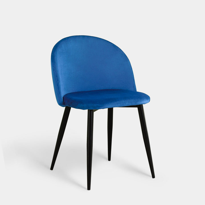 Shiloh Set of 2 Modern Velvet Kitchen Dining Room Chairs | CLIPOP