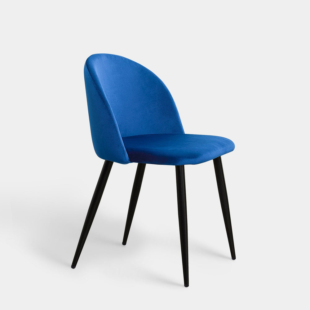 Shiloh Set of 2 Modern Velvet Kitchen Dining Room Chairs | CLIPOP